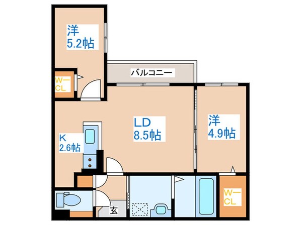 S-RESIDENCE琴似4条の物件間取画像